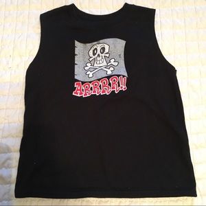 ⭐️Black Pirate Jolly Roger Print Tank Top